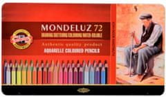 KOH-I-NOOR pastelky akvarelové umelecké MONDELUZ súprava 72 ks v plechovej krabičke