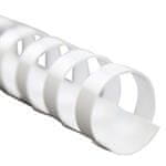 EUROSUPPLIES plastové chrbty/ formát A4/ 12,5mm/ biele/ 100 pack