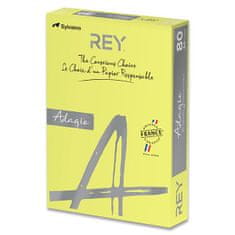 Farebný papier Rey Adagio fluo, 500 listov, žltý