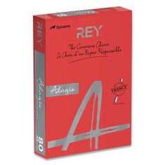 Farebný papier Rey Adagio intenzívna sýtosť, 500 listov, červený