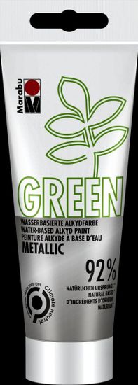 Marabu Green Alkydová farba - strieborná 100 ml