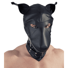 Psie maska s obojkom - imitácia kože
