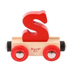 Bigjigs Toys Bigjigs Rail Vagónik drevené vláčikodráhy - Písmeno S