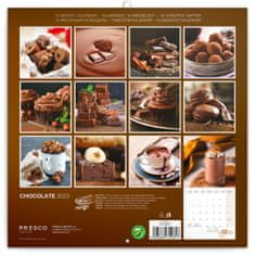 Kalendár 2023 poznámkový: Čokoláda, voňavý, 30 × 30 cm