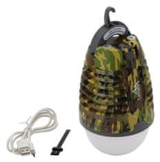 Cattara LED svietidlo PEAR ARMY nabíjací + lapač hmyzu