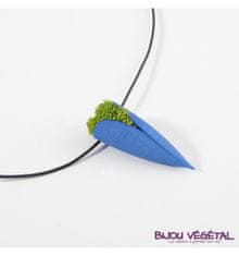 Živé šperky - Náhrdelník Tulipán modrý s lišajníkom