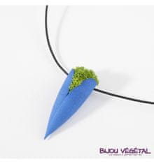 Živé šperky - Náhrdelník Tulipán modrý s lišajníkom
