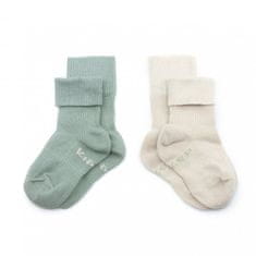 KipKep Detské ponožky Stay-on-Socks 12-18m 2 páry Calming Green