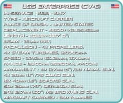 Cobi 4815 II WW USS Enterprise CV-6, 1:300, 2510 k
