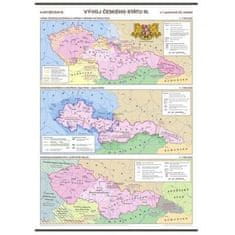 Vývoj českého štátu III. (v 1. polovici 20. stor.) – školská nástenná mapa/96 x 136 cm