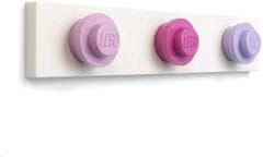 LEGO Vešiak na stenu - svetlo ružový, tmavo ružový, fialový