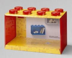 LEGO Polica nástenná Brick 8 - červená