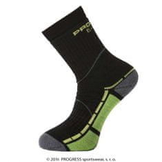 Progress Ponožky TRAIL bamboo čierno/zelené - 9-12