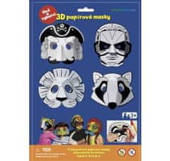 SMT Creatoys 3D Karnevalové masky - pirát, superhrdina, lev, mýval