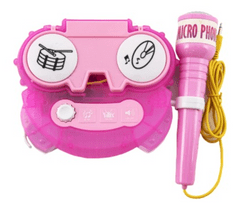 Teddies Karaoke mikrofón ružový