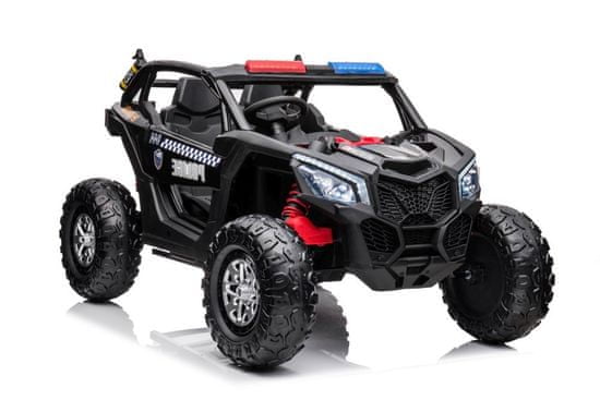 Lean-toys XB-2118 Police Black 4x4 Battery Buggy