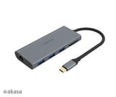 Akasa - externý USB hub - USB typ-C na 9-in-1