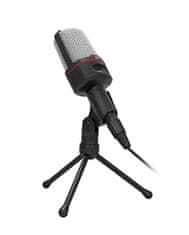 C-Tech MIC-02, 3,5" stereo jack, 2.5m Stolný mikrofón