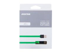 Avacom MIC-40G kábel USB - Micro USB, 40cm, zelená