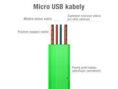 Avacom MIC-40G kábel USB - Micro USB, 40cm, zelená