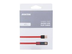 Avacom MIC-40R kábel USB - Micro USB, 40cm, červená
