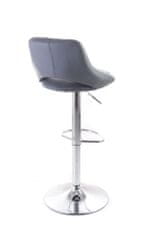G21 Barová stolička Aletra koženková, prešívaná grey 60023094