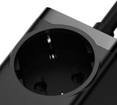 BASEUS stolní rychlonabíjecí adaptér GaN5 Pro, AC, 2xUSB-C, 2xUSB-A, 100W, čierna + kábel 1.5m