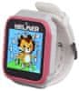 detské chytré hodinky KW 801/ 1.54" TFT/ dotykový display/ foto/ video/ 6 hier/ micro SD/ čeština/ ružovo-biele
