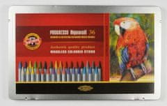 KOH-I-NOOR pastelky PROGRESSO akvarelová súprava 36 ks v plechovej krabičke