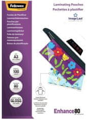 Fellowes laminovacie fólie/ formát A3/ 80 mic ImageLast/ veľkosť 303x426 mm/ lesklé/ 100 pack