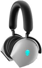DELL AW920H/ Alienware Tri-Mode Wireless Gaming Headset/ bezdrôtové slúchadlá s mikrofónom/ strieborný