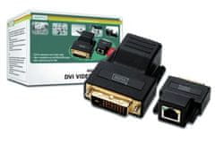 Digitus DVI extender cez CAT 5 do vzdialenosti až 70M, max rozlíšenie 1920X1200 pri 60Hz