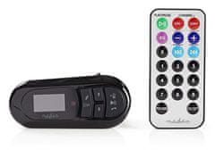 Nedis FM Transmitter do auta/ Hands free volanie/ 0.4 "/ LCD obrazovka/ Bluetooth 4.2/ 12 - 24 V DC/ 0.5 A/ USB/ čierny