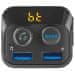 Nedis FM Transmitter do auta/ Hands free volanie/ 1.0 "/ LED obrazovka/ Bluetooth 5.0/ 12 - 24 V DC/ 2.4 A/ 2x USB/ čierny