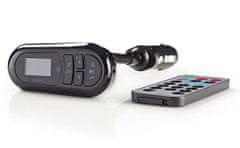 Nedis FM Transmitter do auta/ Hands free volanie/ 0.4 "/ LCD obrazovka/ Bluetooth 4.2/ 12 - 24 V DC/ 0.5 A/ USB/ čierny