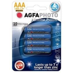 Agfaphoto Power alkalická batéria 1.5V, LR03/AAA, 4ks