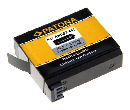 PATONA batéria pre digitálnu kameru GoPro Hero 4 AHDBT-401 1160mAh Li-Ion