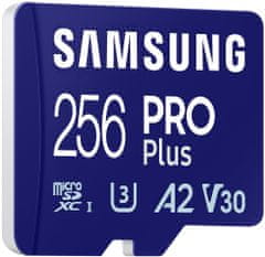 SAMSUNG micro SDXC 256GB PRO Plus + USB adaptér