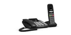 Gigaset DL780PLUS - kombinovaný štandard. telefón s displ. vr. bedzrať. slúchadlá s nabíjačkou,čierna