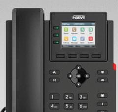 Fanvil X303G SIP telefón, 2,4" bar.disp., 4SIP, dual Gbit, PoE