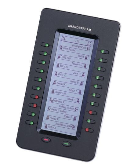 Grandstream GXP2200EXT, prídavný modul, LCD displej, 40 BLF tlačidiel (GXP2170, GXP2140, GXV3240)