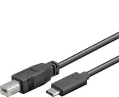 PremiumCord Kábel USB 3.1 konektor C/malý - USB 2.0 konektor B/malý, 1m