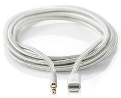 Nedis PROFIGOLD Apple Lightning 8pin kábel s adaptérom / Apple Lightning zástrčka - 3,5 mm jack zástrčka / nylon / BOX / 1m