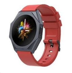Canyon smart hodinky Otto SW-86, 1,3" LTPS, SpO2, HR, krvný tlak, 25 multi-šport, red