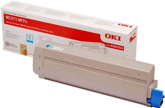 OKI originál tonerová kazeta 45862816/ MC873/ 10.000 strán/ azúrová