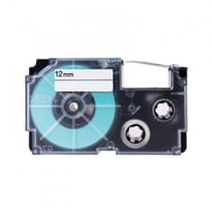 PrintLine Kompatibilná páska s Casio XR-12X1 12mm, 8m, čierna tlač/priehľadná pod.