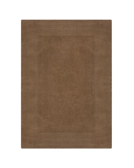 Flair Kusový ručne tkaný koberec Tuscany Textured Wool Border Brown