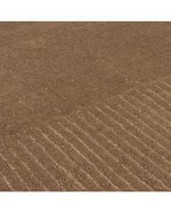 Flair Kusový ručne tkaný koberec Tuscany Textured Wool Border Brown 120x170