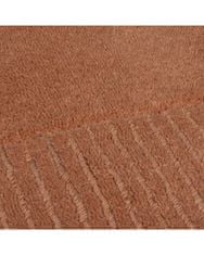 Flair Kusový ručne tkaný koberec Tuscany Textured Wool Border Orange 120x170