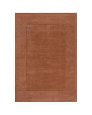 Flair Kusový ručne tkaný koberec Tuscany Textured Wool Border Orange 120x170